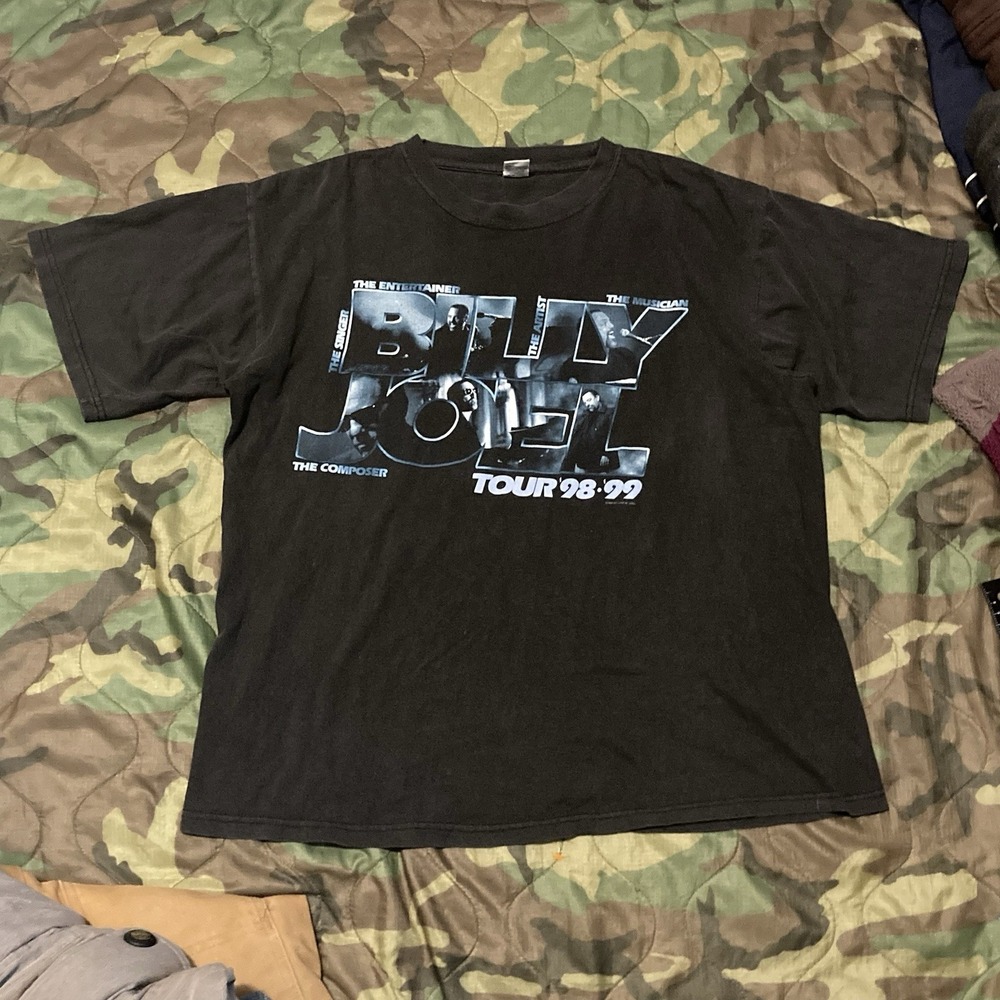 Billy Joel 98'-99' Tour Graphic Tee‎ Vintage Galumo Tag Men's L/22